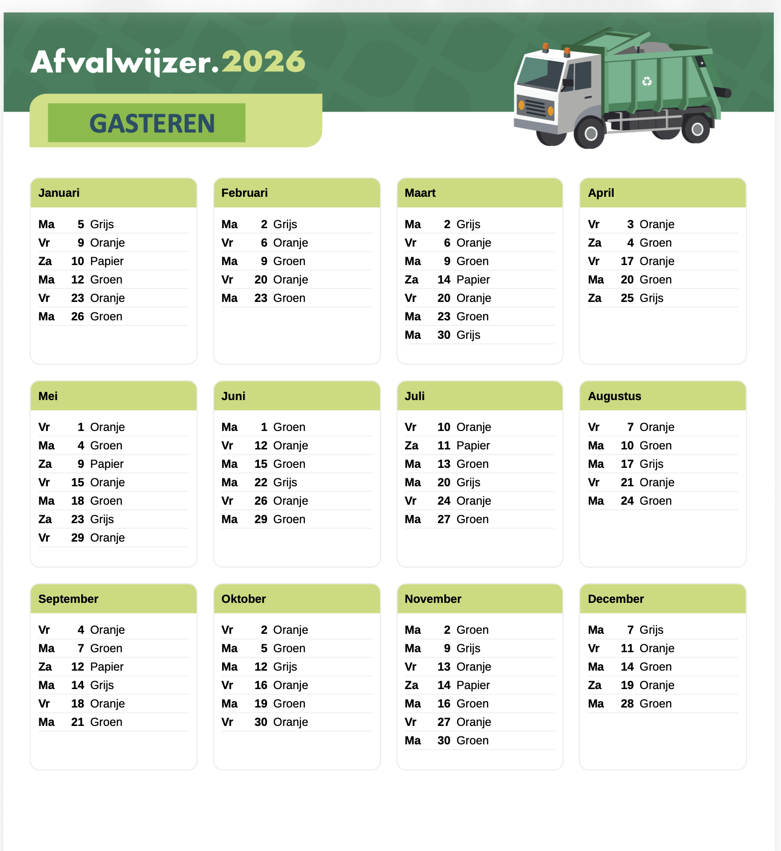 Groene container @ hele dorp